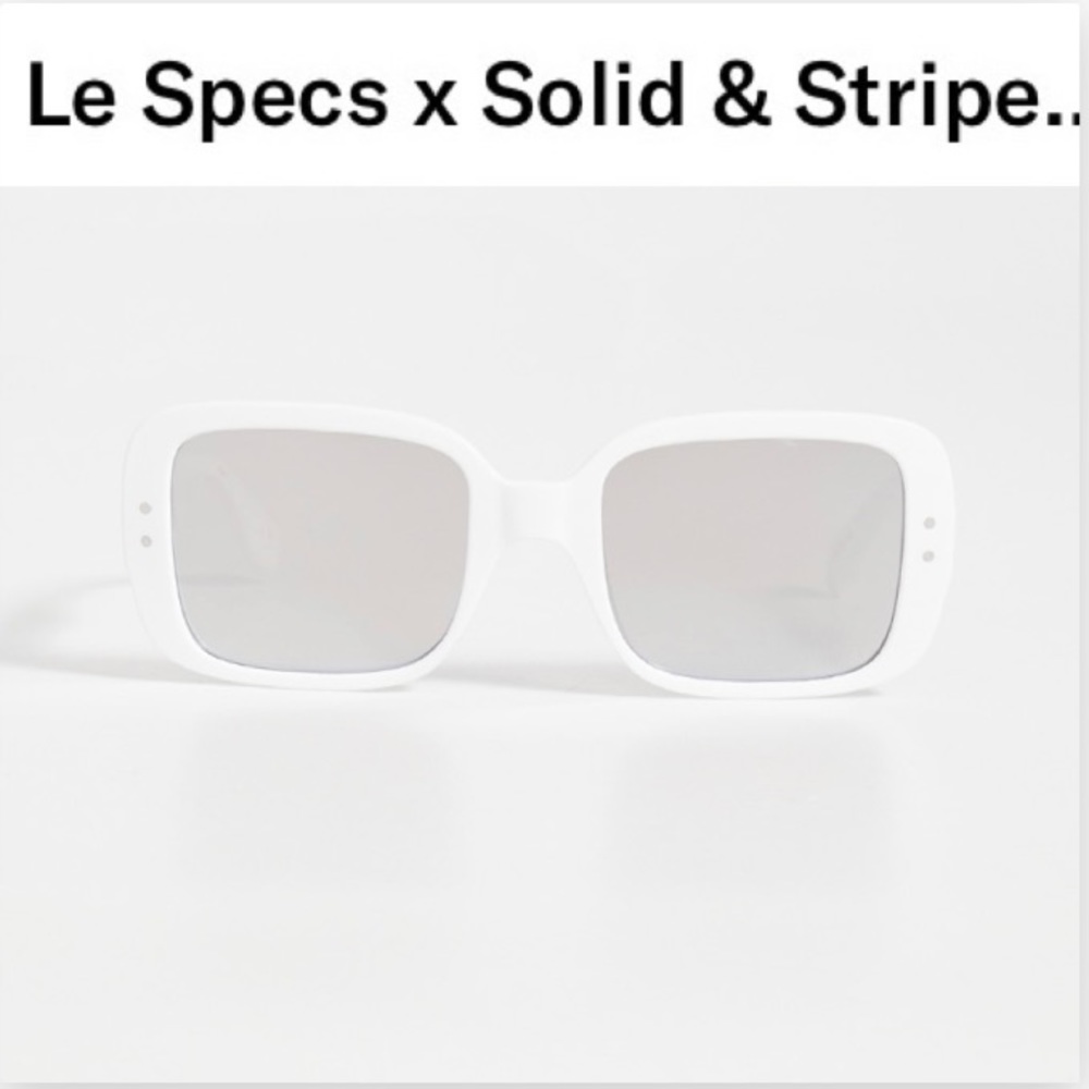 Le Specs White Mirrored Sunglasses - Picture 9 of 14